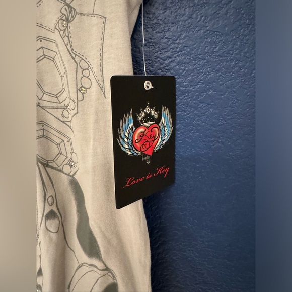 Key Closet Frenchie Light Grey Women’s Swarovski Studded Tank Top Size XS - Picture 7 of 12